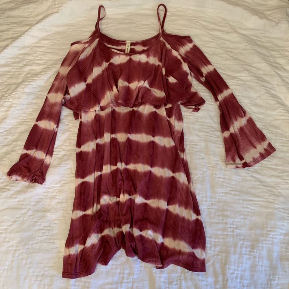 NWT Red and White Off the Shoulder Dress